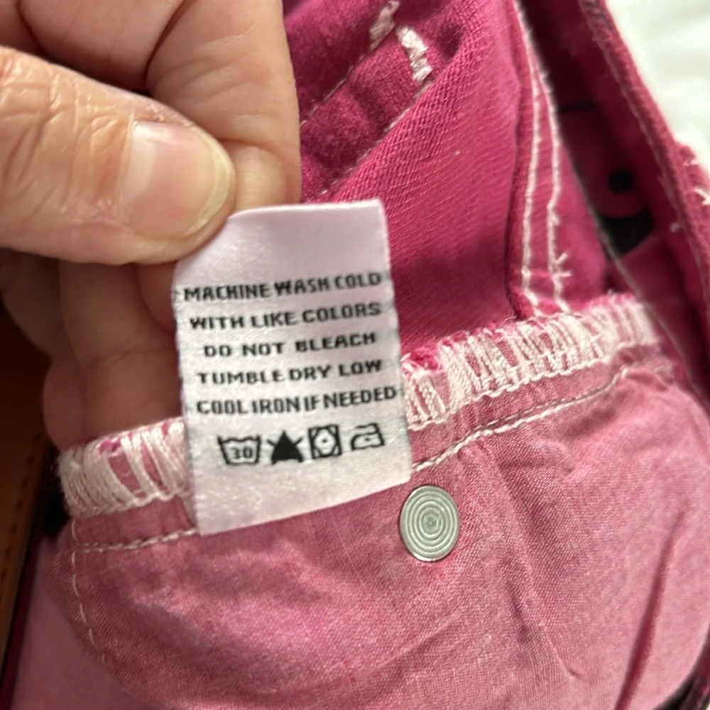 Princess Polly Pink Yin Yang Print Jeans Size 10 Women’s - Picture 9 of 15